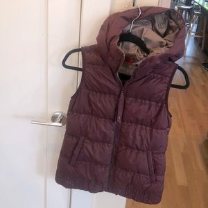 Lululemon reversible down puff vest in like new condition, burgundy color. Sz 4